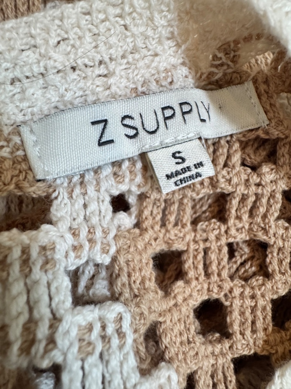 Z Supply Oasis Crochet Top & Loma Crochet Pant Set Beige Cotton Boho Small - Picture 8 of 12
